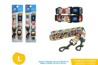 Collar + correa para mascotas l 2.0cm x 35-50cm / 2.0